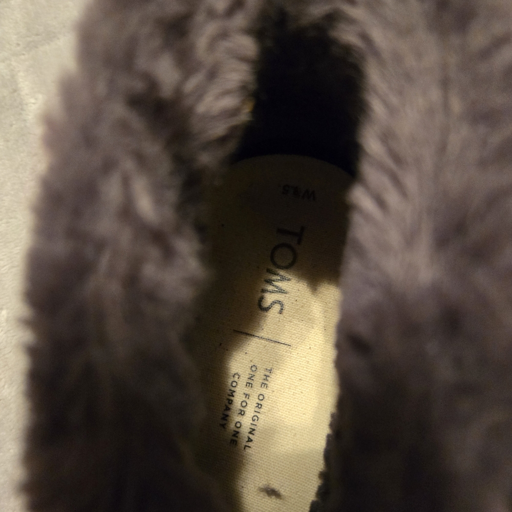 TOMS Charcoal Faux Fur Lined Footwear